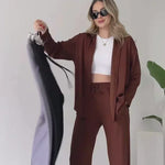 Two Piece Suit Button Co-Ord Casual Set