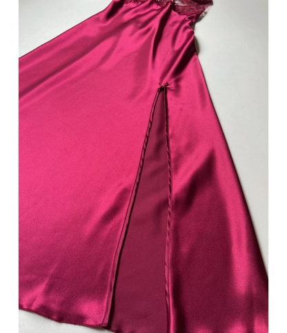 LONG SLIT SILK NIGHTY SET 5 PCS 😍😍