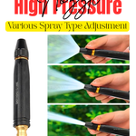🔥 Imported High Pressure Adjustable Water Spray Nozzle – Heavy Duty Brass Connector | Car Wash & Gardening Pro Tool