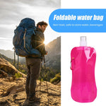🎁 Buy 1 Get 1 FREE! 💧 480ml Collapsible Water Bottle | BPA-Free Reusable Folding Water Pouch | Hiking, Camping & Travel Bottle 🏕️