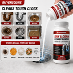 Buyersqure Sink & Drain Cleaner Powder | Advanced Formula | Pack of 3 | Powerful Clog & Drain Cleaner