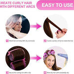 🎀 12pcs/Set Hair Roller Set 🎀 💁‍♀️ 12pcs Plastic Self-Grip Curlers (3 Sizes) + 12pcs Metal Clips ✨