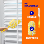 🎁 Buy 1 Get 1 FREE! 🧹 Dusters™ Heavy Duty Starter Kit | Reusable Duster Handle & Refills ✨
