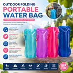 🎁 Buy 1 Get 1 FREE! 💧 480ml Collapsible Water Bottle | BPA-Free Reusable Folding Water Pouch | Hiking, Camping & Travel Bottle 🏕️