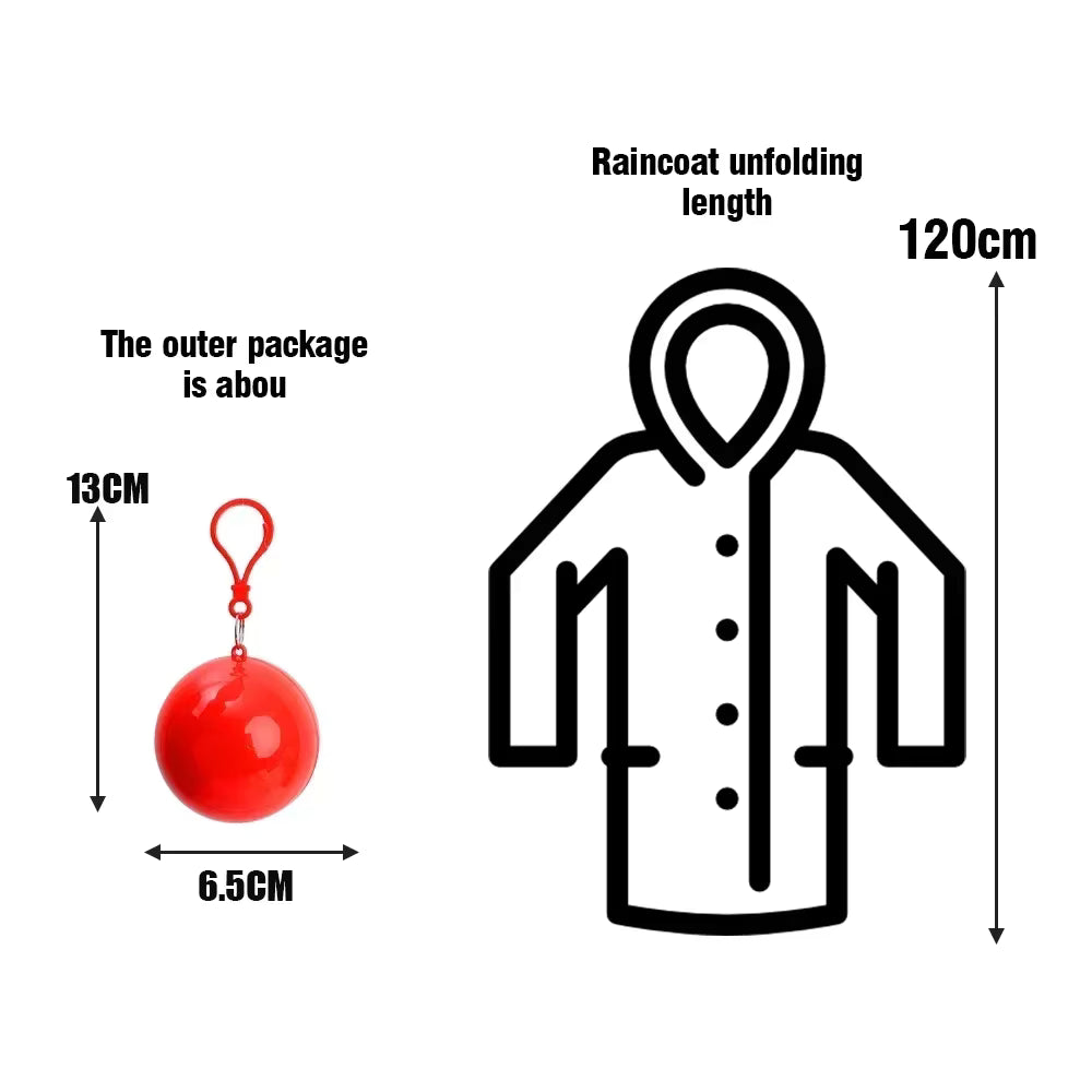 🎁 Buy 1 Get 1 FREE! 🌧️ Portable Raincoat Ball | Compact Waterproof Emergency Rain Poncho for Travel, Camping & Outdoor Use ☔