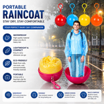 🎁 Buy 1 Get 1 FREE! 🌧️ Portable Raincoat Ball | Compact Waterproof Emergency Rain Poncho for Travel, Camping & Outdoor Use ☔