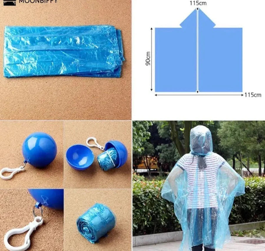 🎁 Buy 1 Get 1 FREE! 🌧️ Portable Raincoat Ball | Compact Waterproof Emergency Rain Poncho for Travel, Camping & Outdoor Use ☔