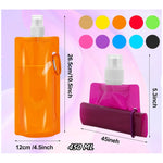 🎁 Buy 1 Get 1 FREE! 💧 480ml Collapsible Water Bottle | BPA-Free Reusable Folding Water Pouch | Hiking, Camping & Travel Bottle 🏕️