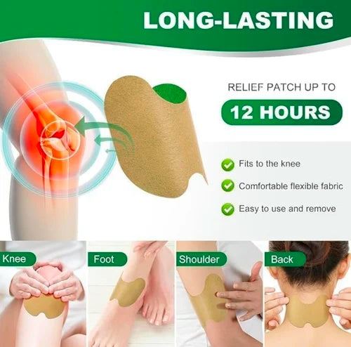 🦵Knee Joint Pain Relief Patch (10-Pack) – Herbal Heat Patches for Joint & Muscle Comfort 💆‍♀️