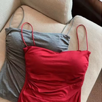 🌟 Stylish Waist Pleated Corset Top 🌟💖 Soft Support with Fixed Chest Pads – No need for a bra